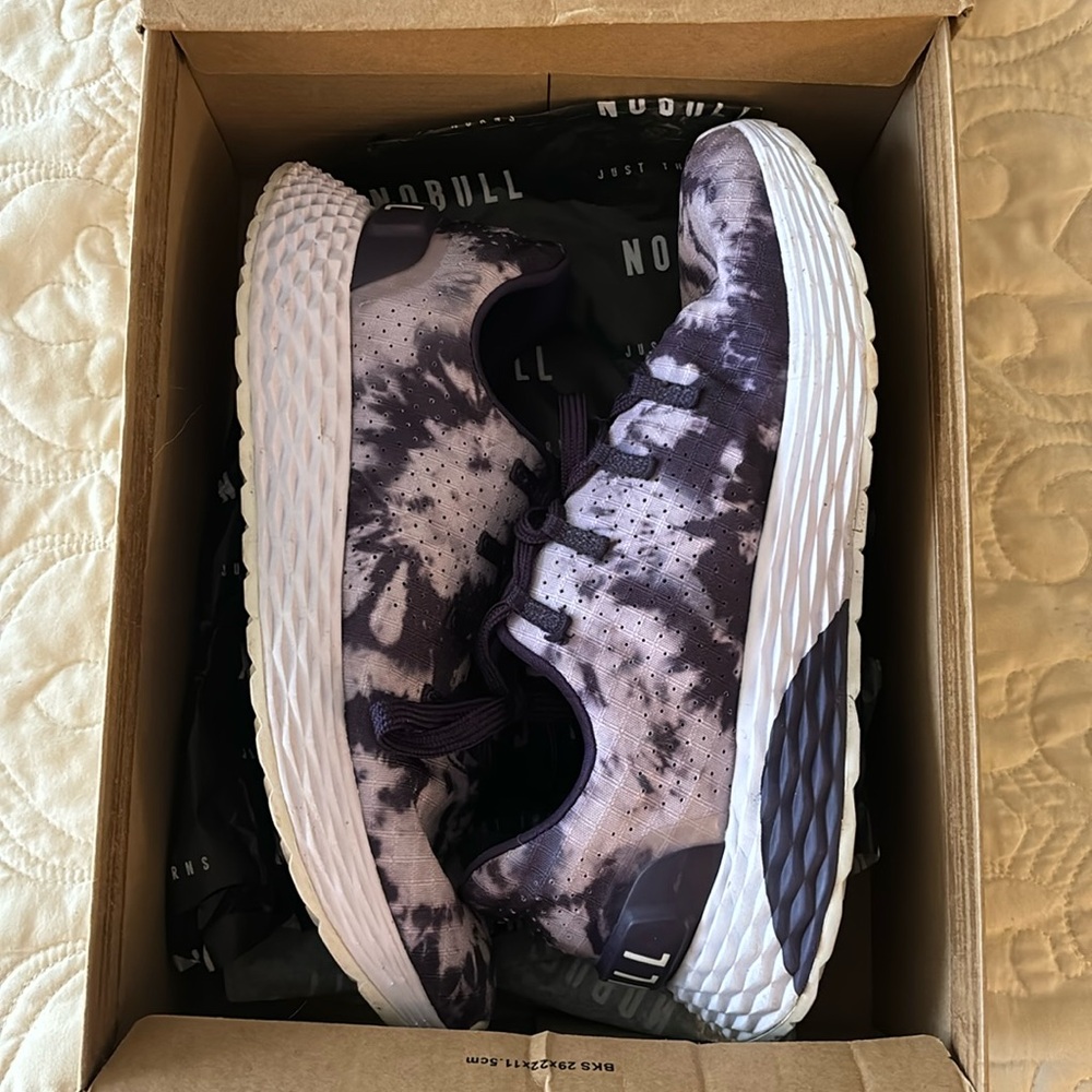 No Bull PURPLE TIE-DYE Ripstop Runner Shoes Women’s Size US 7.5, rare, limited